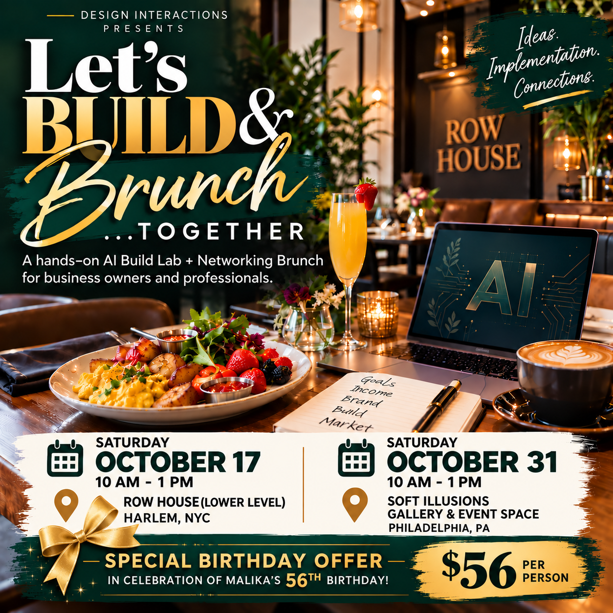 Build & Brunch event flyer